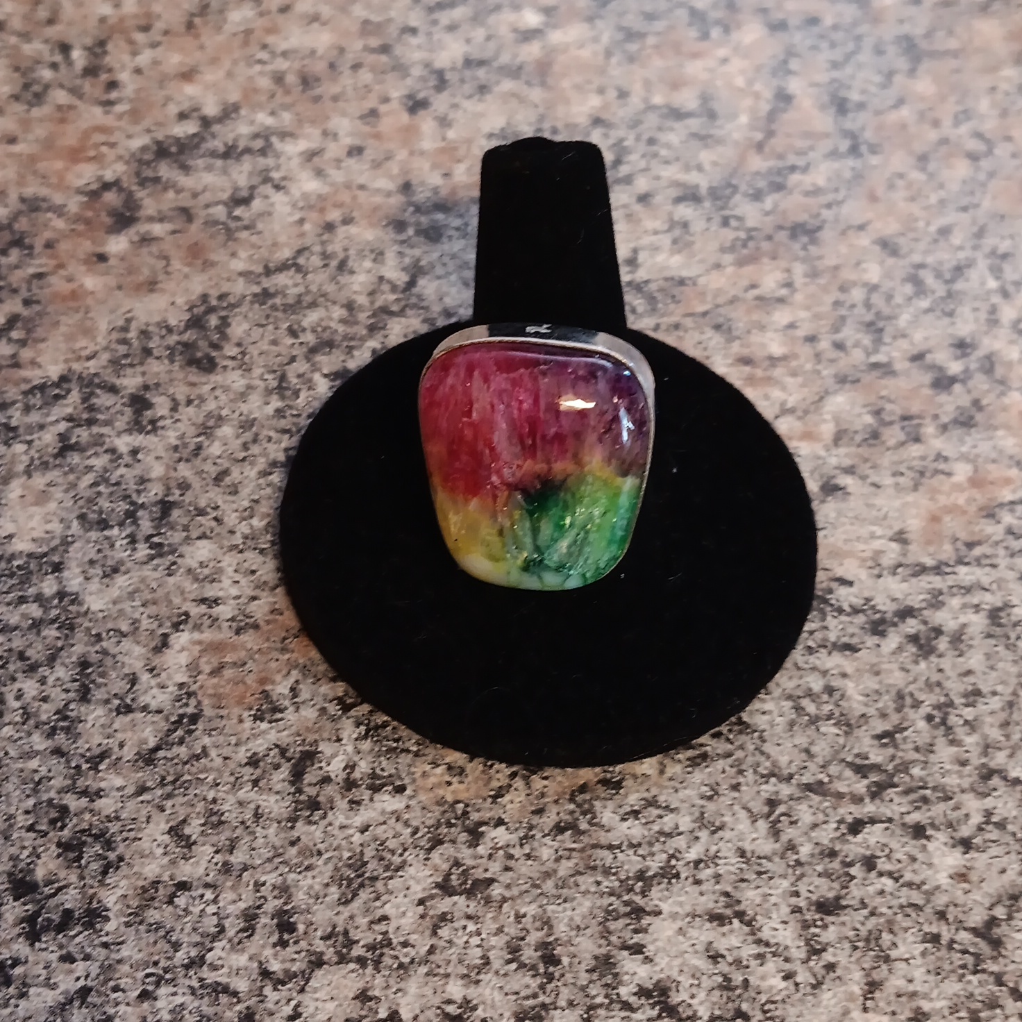 Geode Slice Sqaure Ring